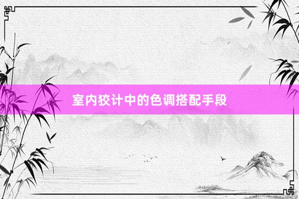 室内狡计中的色调搭配手段