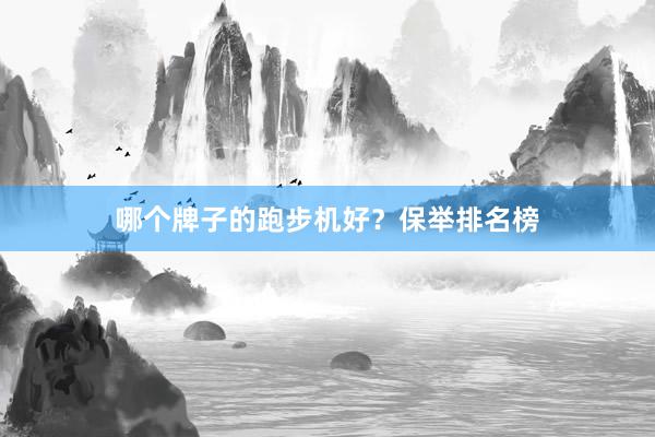 哪个牌子的跑步机好?保举排名榜